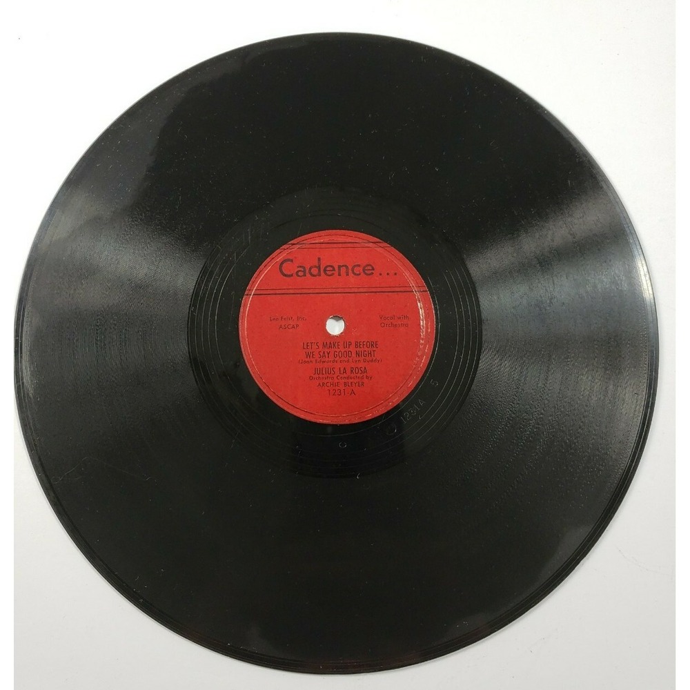 Julius la rosa 78 10" Archie bleyer Let's Make Up Before We Say Good Night V+/V+